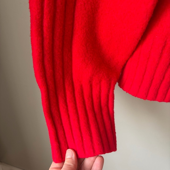 Ava & Viv Vibrant Red Cowl Neck Sweater Womens size 1X - Picture 7 of 9